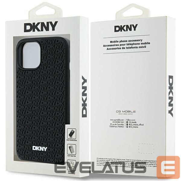 Muu telefoni lisavarustus DKNY DKNY 3D Rubber Repeat Pattern case for iPhone 15/14/13 - black