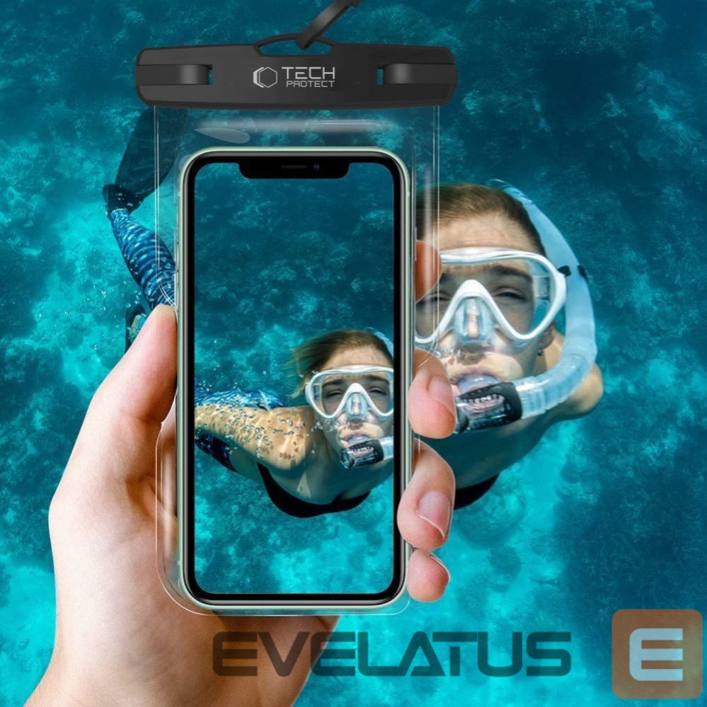 Muu Tech-Protect Tech-Protect UWC7 waterproof case universal for smartphones up to 6.9" - black