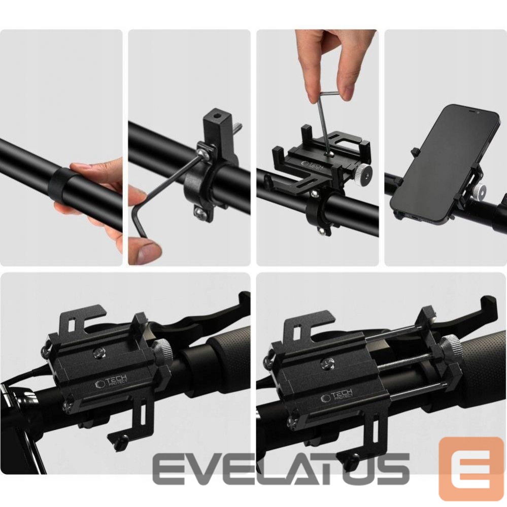 Automaatne hoidja Tech-Protect Tech-Protect V1 Universal Bike Phone Holder - Black