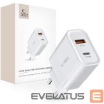 Adaptrid Tech-Protect  Tech-Protect C30W charger USB-C PD 30W / USB-A QC 3.0 - white 