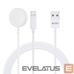 Adaptrid Tech-Protect  Tech-Protect UltraBoost 2in1 Magnetic Charger with USB-C / Lightning Cables for Apple Watch 1.5m - White 