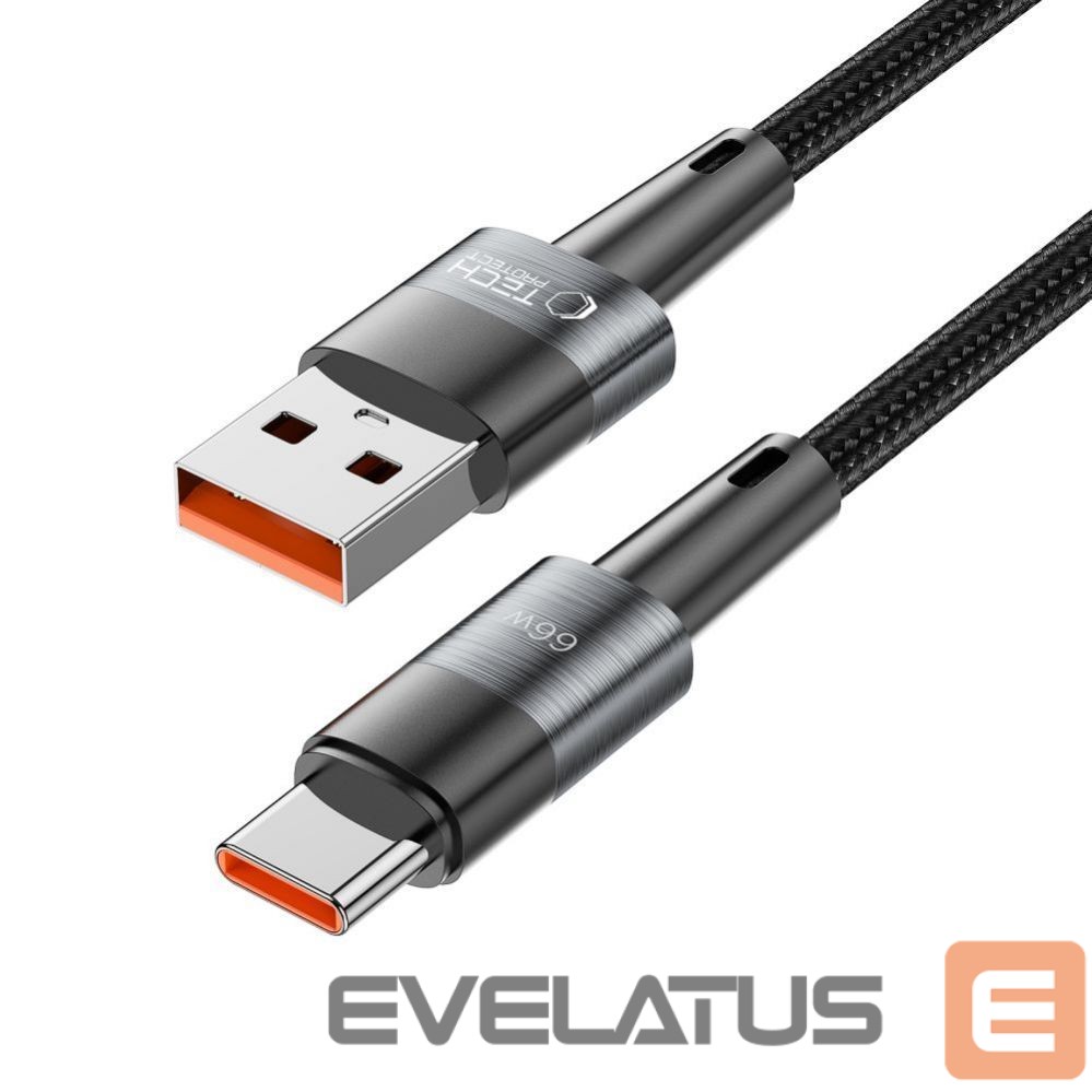 Kaabel Tech-Protect Tech-Protect UltraBoost USB-C / USB-A Cable 66W 6A 0.25m - Gray