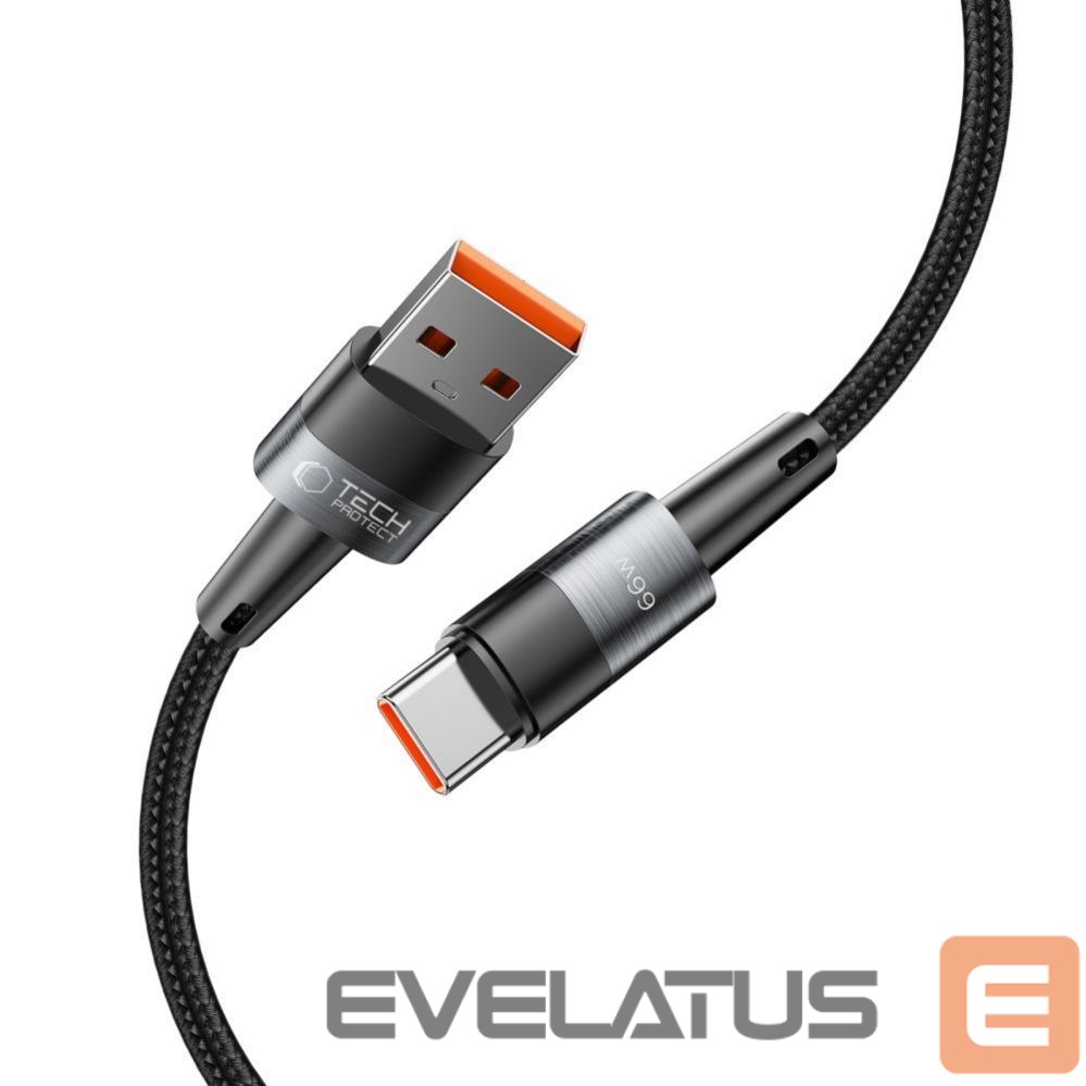 Kaabel Tech-Protect Tech-Protect UltraBoost USB-C / USB-A Cable 66W 6A 0.25m - Gray