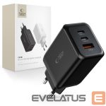 Adaptrid Tech-Protect  Tech-Protect C65W charger 2x USB-C PD 65W / USB-A QC 3.0 - black 