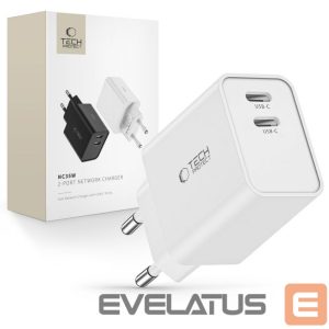 Adaptrid Tech-Protect  Tech-Protect C35W charger 2x USB-C PD 35W - white 