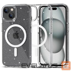Tagakaaned Tech-Protect  Tech-Protect FlexAir Hybrid MagSafe iPhone 15 Case - Clear Glitter 