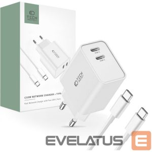 Adaptrid Tech-Protect  White \ z kablem USB-C \ USB-C (female) || USB-C (męski) 