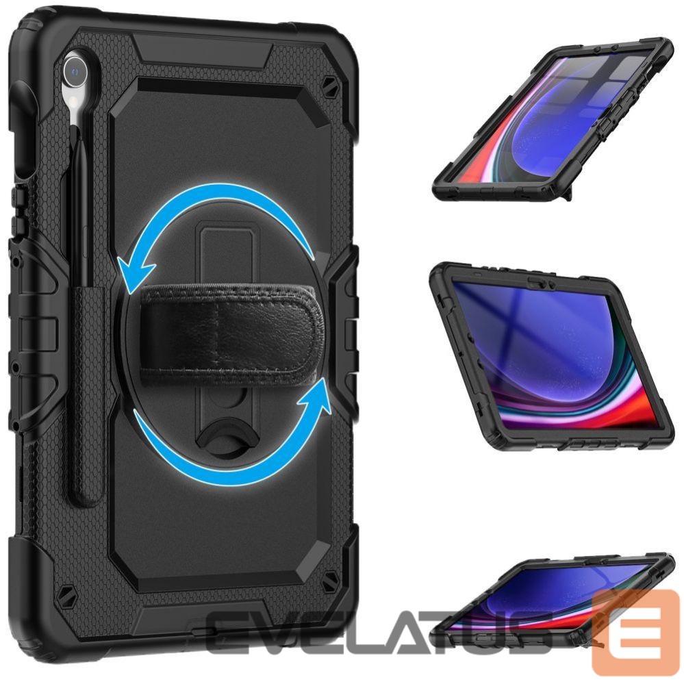 Tagakaaned Tech-Protect Tech-Protect Solid360 Case for Samsung Galaxy Tab S9 FE 10.9" X510 / X516B - Black