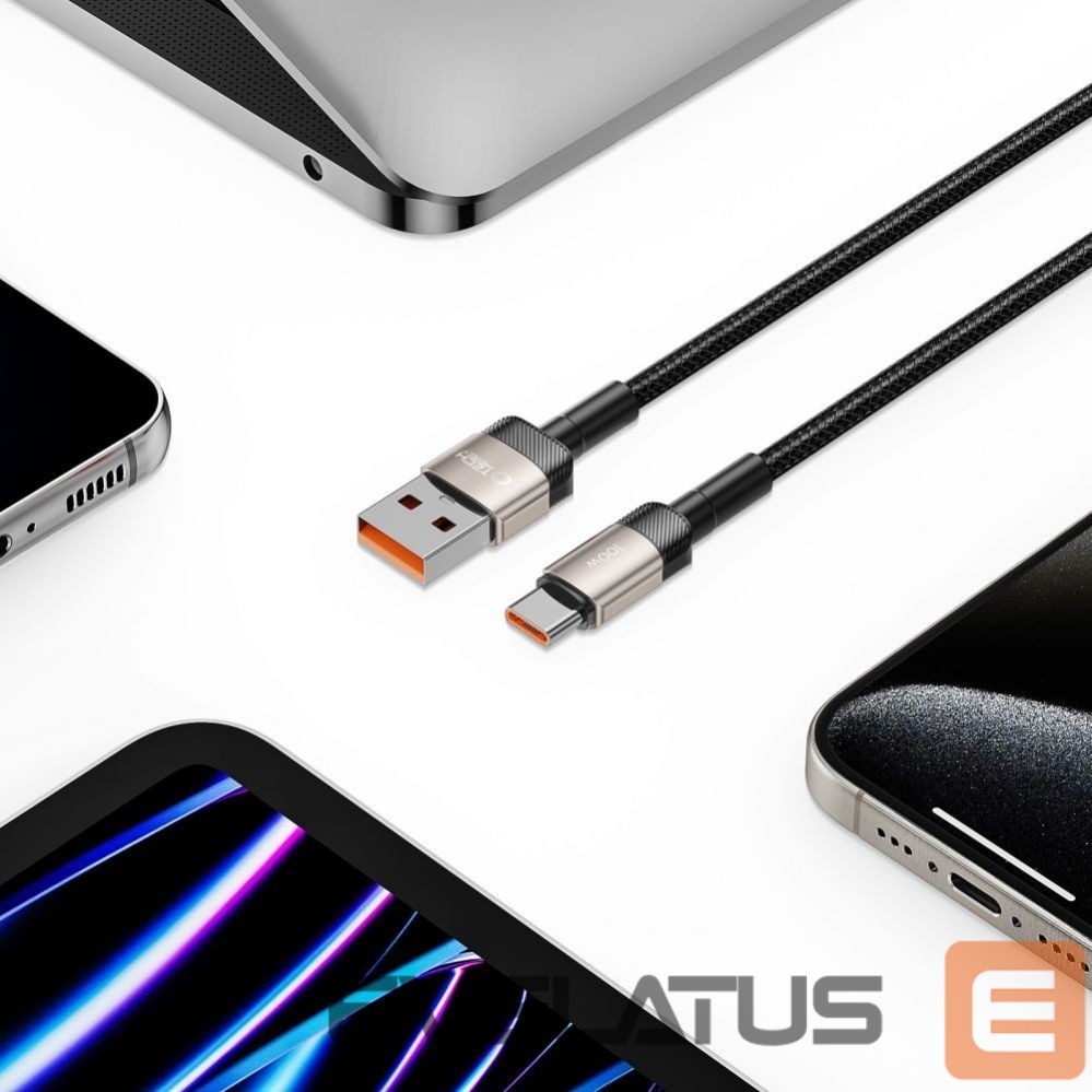 Kaabel Tech-Protect Tech-Protect UltraBoost Evo USB-C / USB-A cable 100W 5A 1m - titanium