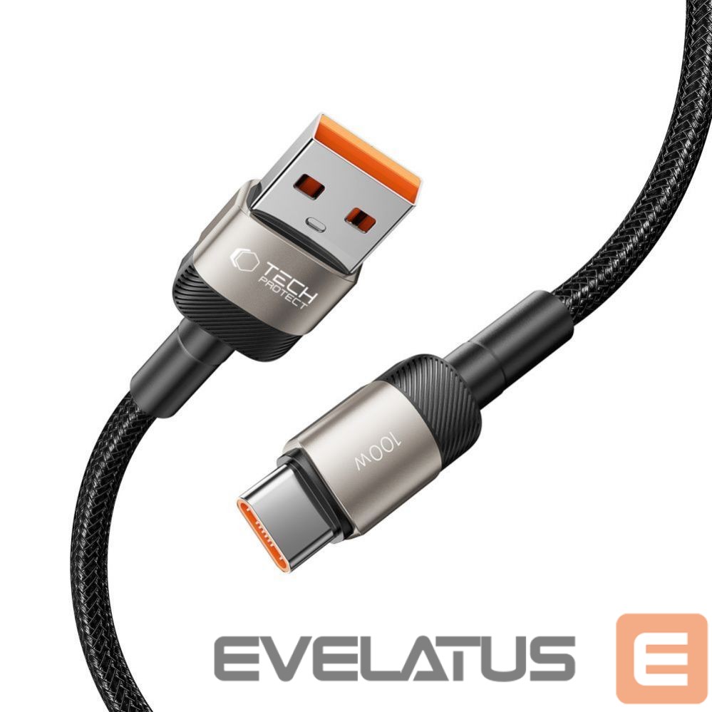 Kaabel Tech-Protect Tech-Protect UltraBoost Evo USB-C / USB-A cable 100W 5A 1m - titanium