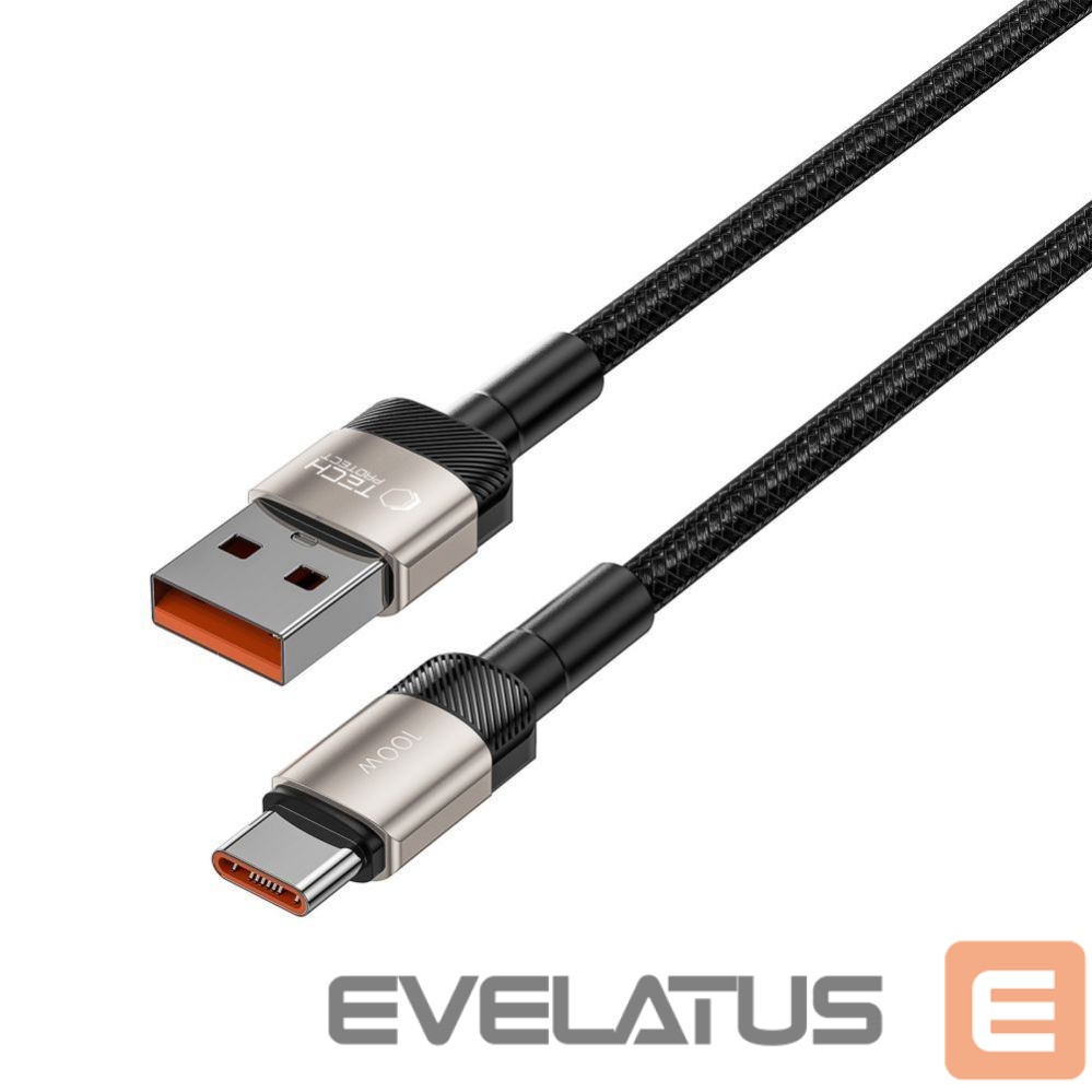Kaabel Tech-Protect Tech-Protect UltraBoost Evo USB-C / USB-A cable 100W 5A 1m - titanium