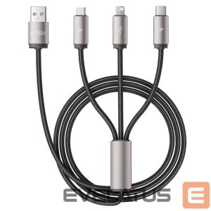 Kaabel Tech-Protect  Tech-Protect UltraBoost 3in1 USB-A - Lightning / USB-C / micro USB 3.5A cable 1m - gray 
