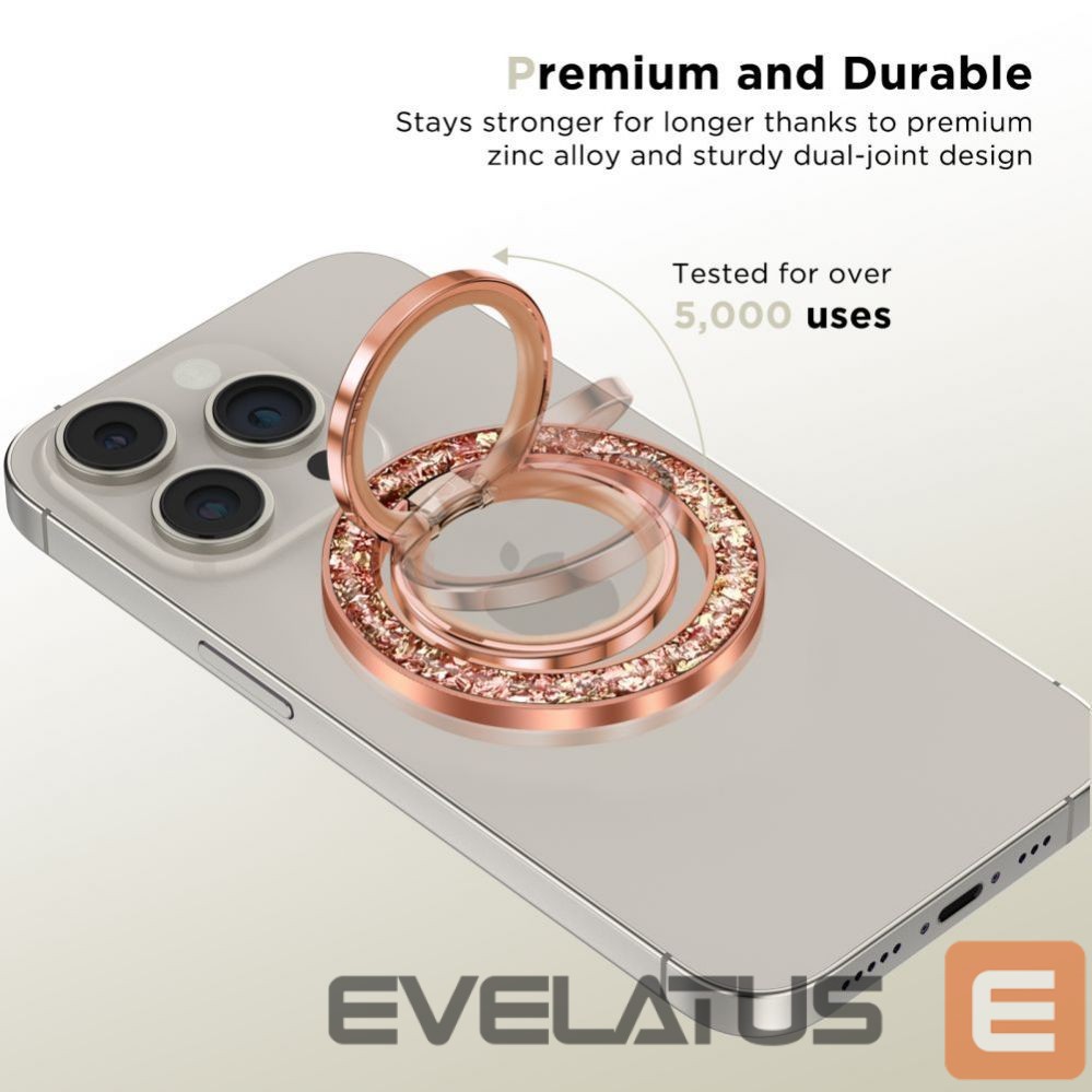 Automaatne hoidja Tech-Protect Tech-Protect MMR200 magnetic holder / ring with MagSafe - pink with crystals