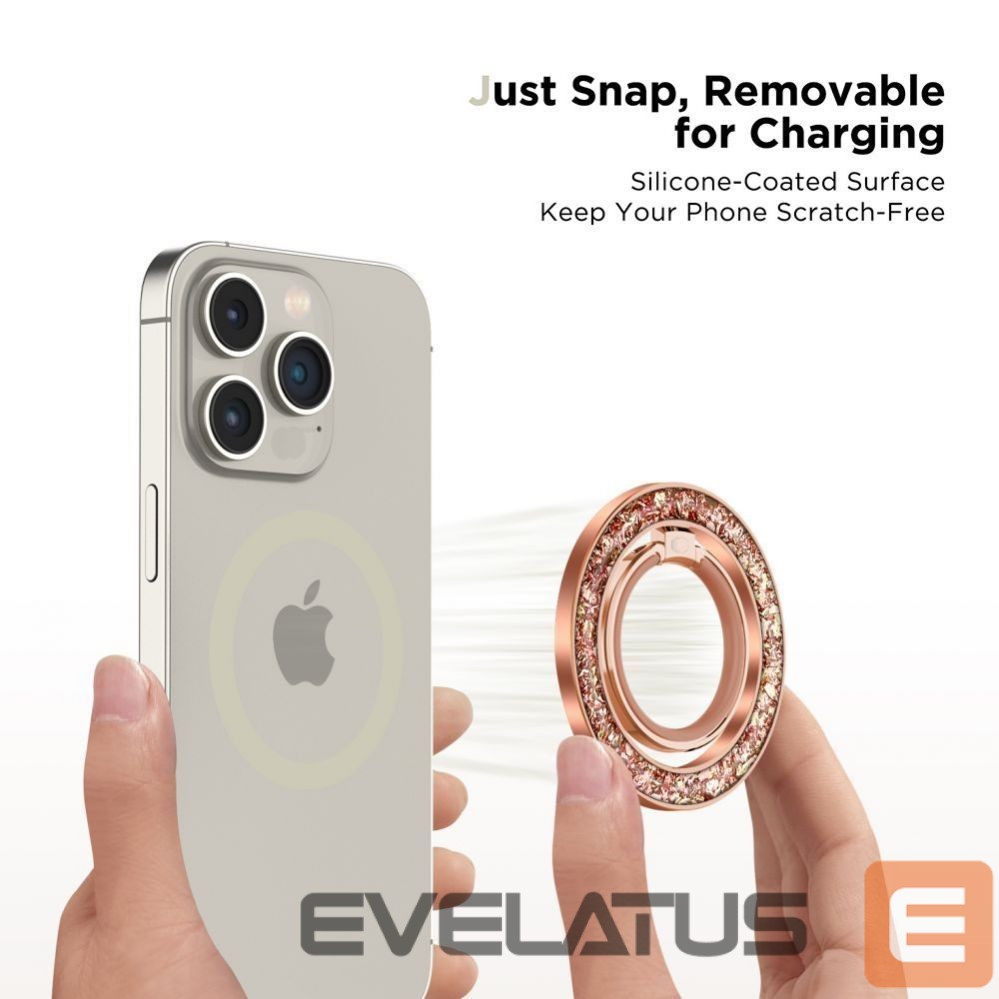 Automaatne hoidja Tech-Protect Tech-Protect MMR200 magnetic holder / ring with MagSafe - pink with crystals