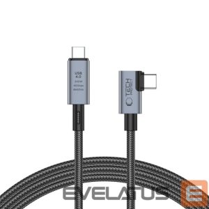 Kaabel Tech-Protect  Tech-Protect UltraBoost Max L USB-C 4.0 (straight) / USB-C 4.0 (angled) PD 240W 8K 40Gbps 1.5m Cable - Gray 