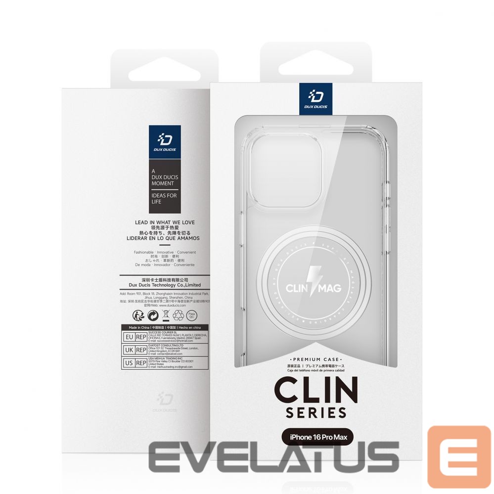 Tagakaaned Dux Ducis - Dux Ducis Clin Mag case with MagSafe for iPhone 16 Pro Max - transparent