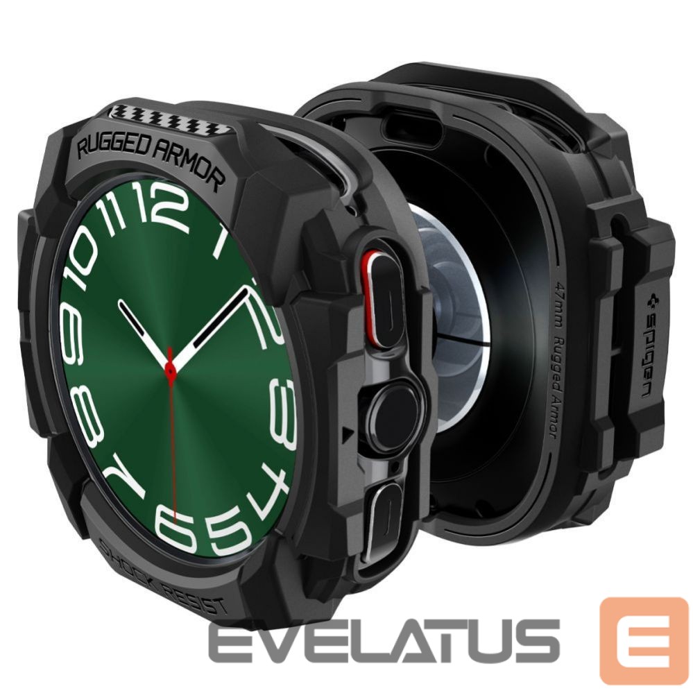 Tagakaaned Spigen Spigen Rugged Armor Case for Samsung Galaxy Watch Ultra (47mm) - Matte Black