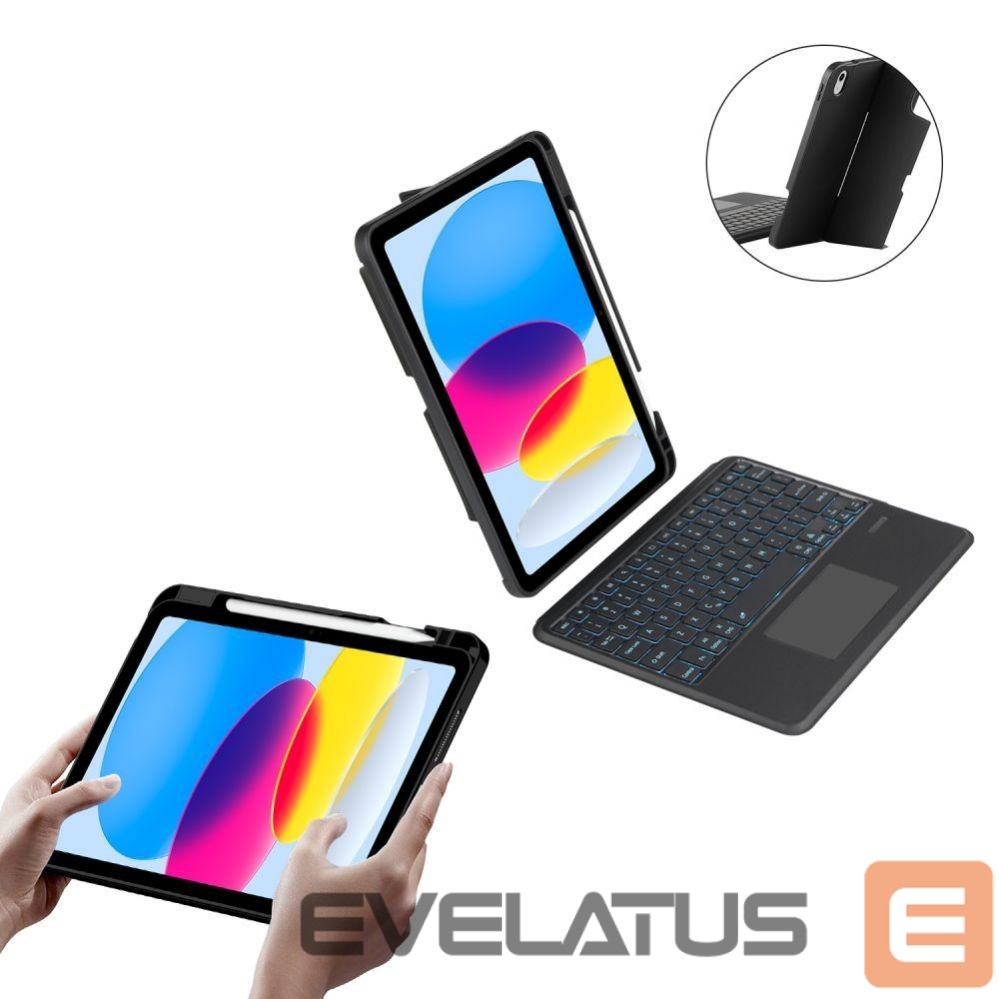 Tagakaaned Tech-Protect Tech-Protect SC Mag Pen + Keyboard Case for iPad 10.9" 10th Gen. (2022) - Black