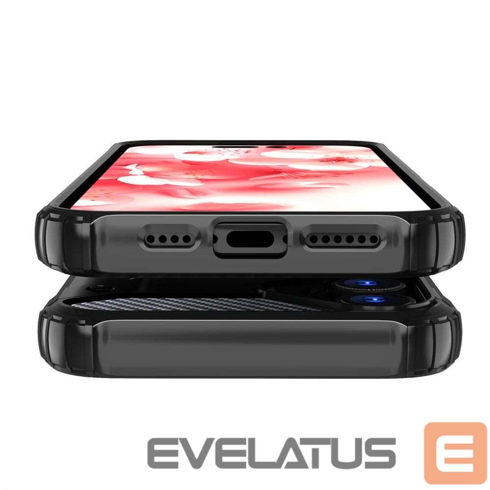 Tagakaaned Hurtel Hybrid Armor iPhone 16 Case - Black