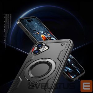 Tagakaaned Hurtel  Hybrid Armor Trendy Case with MagSafe for iPhone 16 - Black 