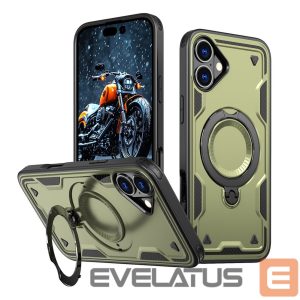 Tagakaaned Hurtel  Hybrid Armor Trendy Case with MagSafe for iPhone 16 Plus - Green 