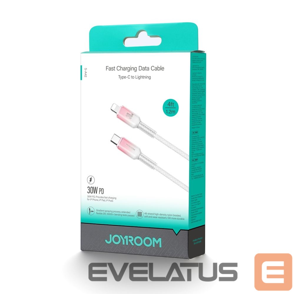 Kaabel Joyroom White \ Lightning (male) || USB-C (męski)