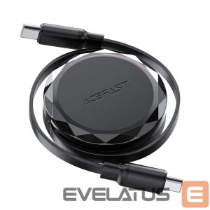 Kaabel Acefast  Acefast C13-03 USB-C - USB-C 60W Cable Retractable - Black 