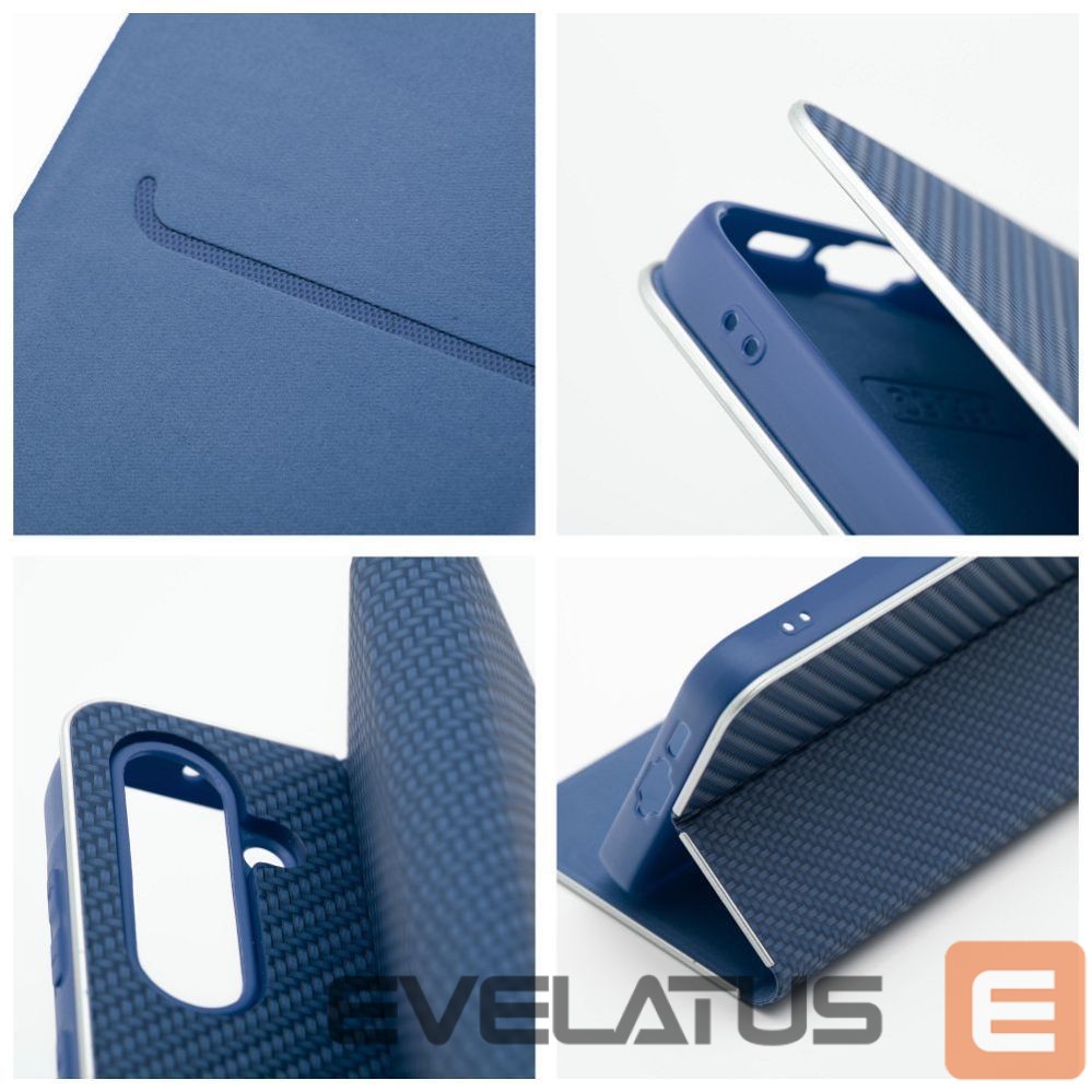 Kaaned - kaaned OEM Flip case for Samsung A54 5G Luna Book Carbon blue