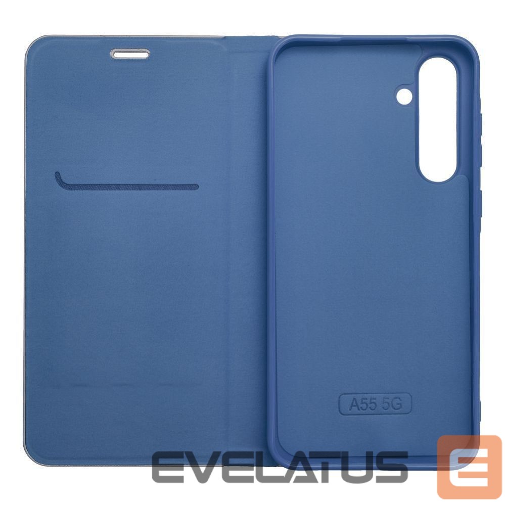 Kaaned - kaaned OEM Flip case for Samsung A54 5G Luna Book Carbon blue
