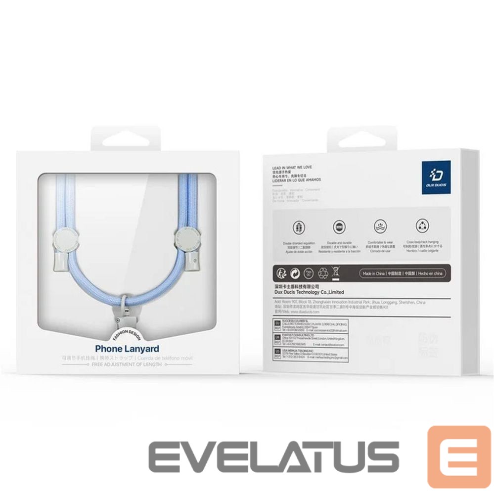 Rõngahoidja Dux Ducis Universal DUX DUCIS Plaz - cross-body phone strap - light blue Light Blue