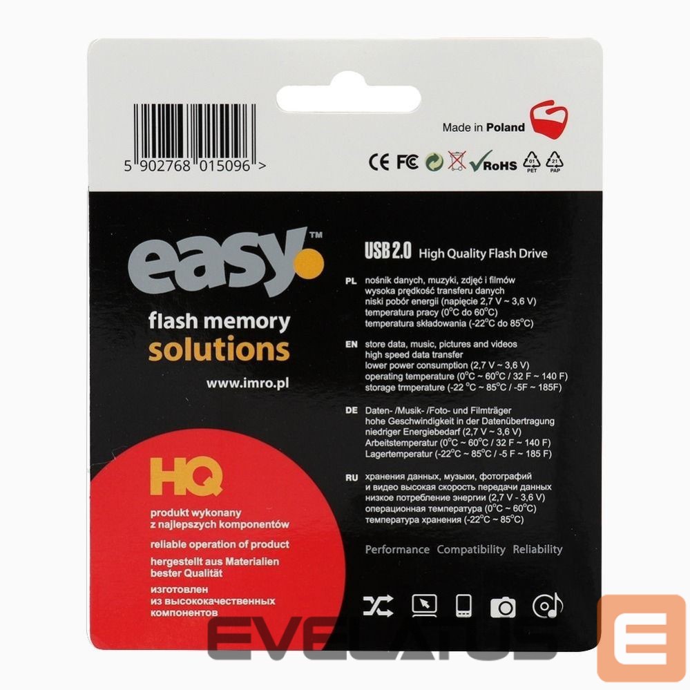 Mälukaardid Imro IMRO pendrive EASY (ECO) 64GB USB2.0