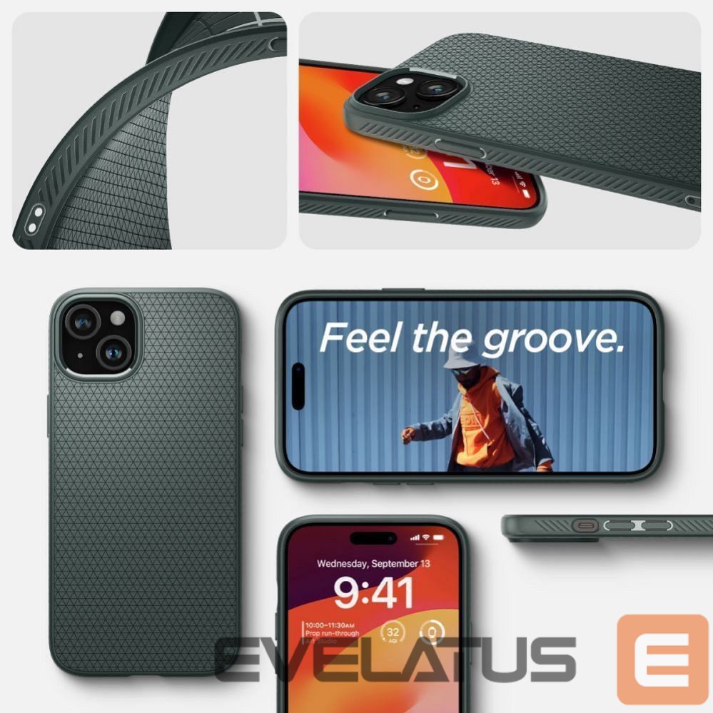Tagakaaned Spigen SPIGEN case LIQUID AIR for IPHONE 15 abyss green