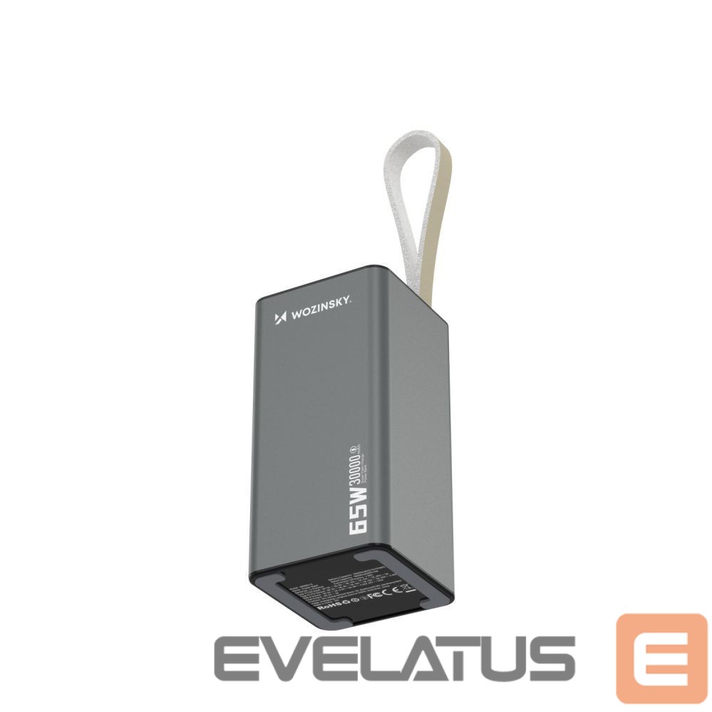 Väline aku Wozinsky Powerbank Wozinsky K65+ 65W 30000mAh 2x USB-C, 1x USB-A 65W - black