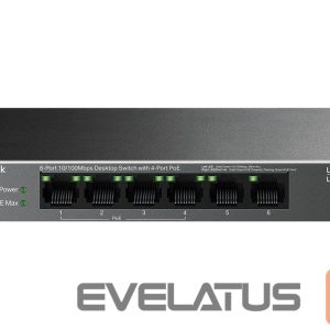 Server – muud tarvikud TP-Link  LS106LP 6-Port 10/100 Mbps Desktop Switch with 4-Port PoE 