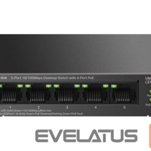 Server – muud tarvikud TP-Link  LS105LP 5-Port 10/100 Mbps Desktop Switch with 4-Port PoE 