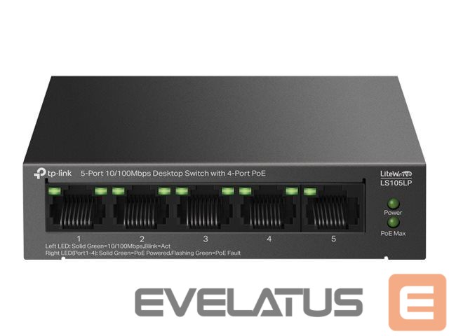 Server – muud tarvikud TP-Link LS105LP 5-Port 10/100 Mbps Desktop Switch with 4-Port PoE