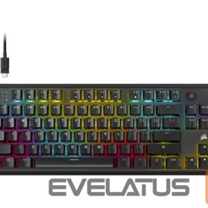 Arvuti klaviatuur Corsair  K70 CORE TKL | Tenkeyless Mechanical Gaming Keyboard | Wired | NA | Black | 0.973 g | MLX RED 