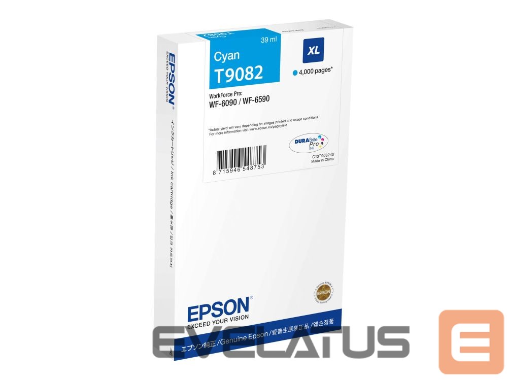 Tarvikud ja tarvikud EPSON WF-6XXX Ink Cartridge Cyan XL |
