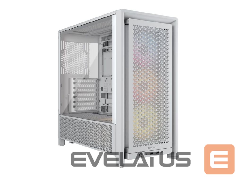 Arvuti korpus Corsair PC Case | Frame 4000D RS ARGB Modular | White | Mid-Tower | Power supply included No
