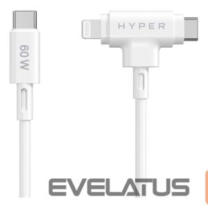 Kaabel HYPER  Juice Silicone USB-C to USB-C and Lightning Hybrid 60W Cable 