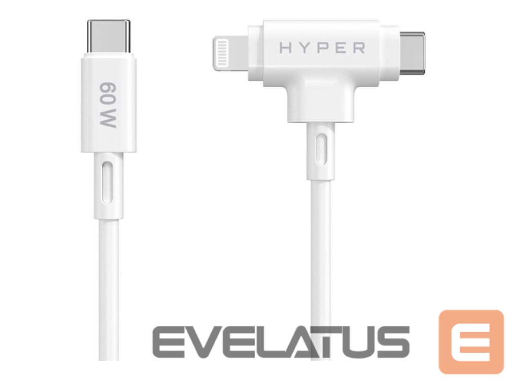 Kaabel HYPER Juice Silicone USB-C to USB-C and Lightning Hybrid 60W Cable