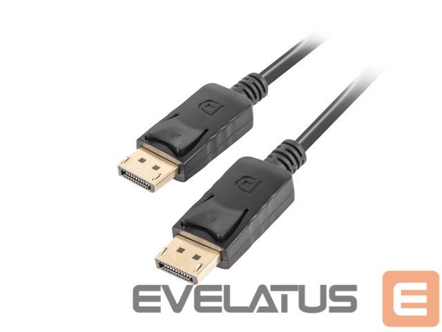 Kaabel Lanberg DisplayPort Cable 19 Pin V1.2 4K, 1M | CA-DPDP-10CC-0010-BK | DisplayPort to DisplayPort