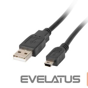 Kaabel Lanberg  Mini USB to USB Type-A 2.0 Cable, 1.8 m | CA-USBK-10CC-0018-BK | Mini USB to USB Type-A 