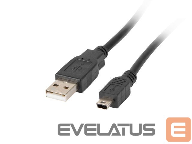 Kaabel Lanberg Mini USB to USB Type-A 2.0 Cable, 1.8 m | CA-USBK-10CC-0018-BK | Mini USB to USB Type-A