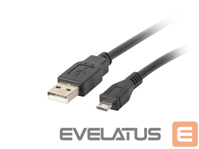 Kaabel Lanberg Micro USB to USB Type-A 2.0 Cable, 1 m | CA-USBM-10CC-0010-BK | Micro USB to USB Type-A