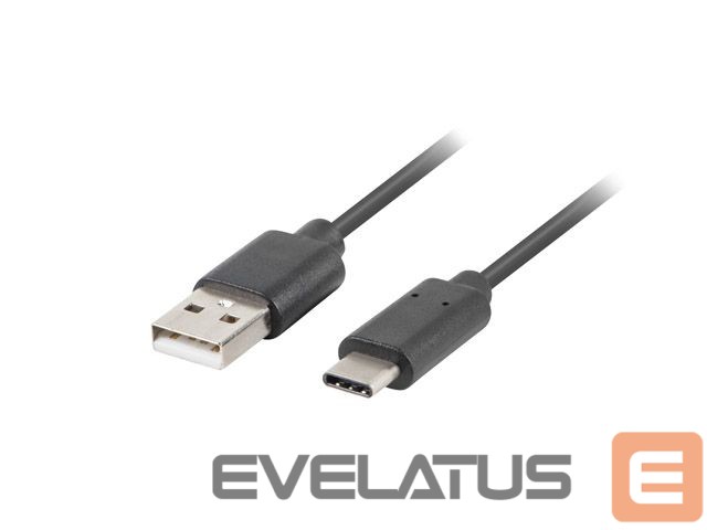 Kaabel Lanberg USB Type-C to USB Type-A 2.0 Cable Black QC 3.0, 1 m | CA-USBO-20CU-0010-BK | USB Type-C to USB Type-A