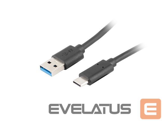 Kaabel Lanberg USB Type-C to USB Type-A 3.1 Cable, 1.8 m | CA-USBO-31CU-0018-BK | USB Type-C to USB Type-A