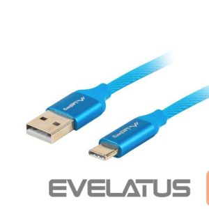Kaabel Lanberg  USB Type-C to USB Type-A 2.0 Cable Blue QC 3.0 Premium, 1.8 m | CA-USBO-22CU-0018-BL | USB Type-C to USB Type-A 