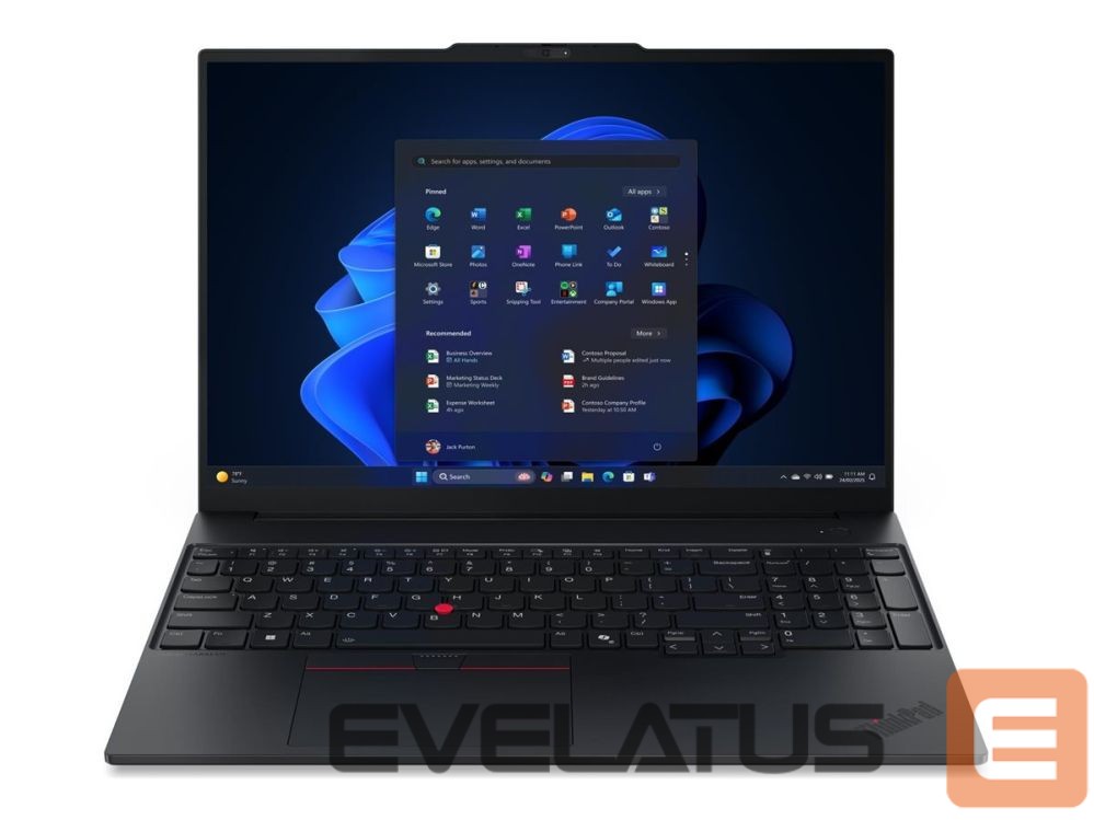 Sülearvuti Lenovo ThinkPad E16 Gen 3 16 WUXGA AMD R5 230/16GB/512GB/AMD Radeon 760M/WIN11 Pro/ENG Backlit kbd/Black/FP/3Y Warranty |