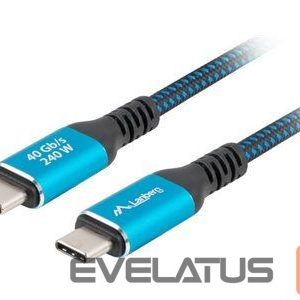 Kaabel Lanberg  USB-C M/M 4.0 CABLE 240W 8K 60HZ | CA-CMCM-45CU-0015-BK 